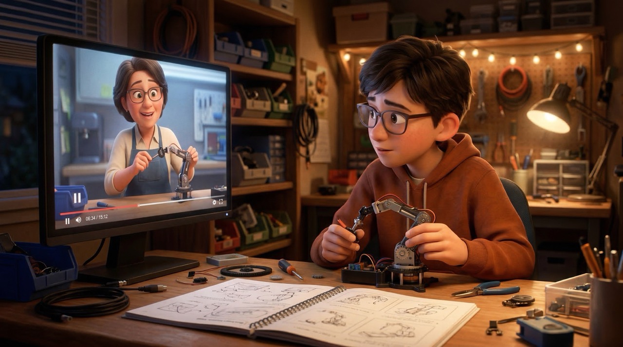 Film reels and printed training — performance captured so others can learn by watching